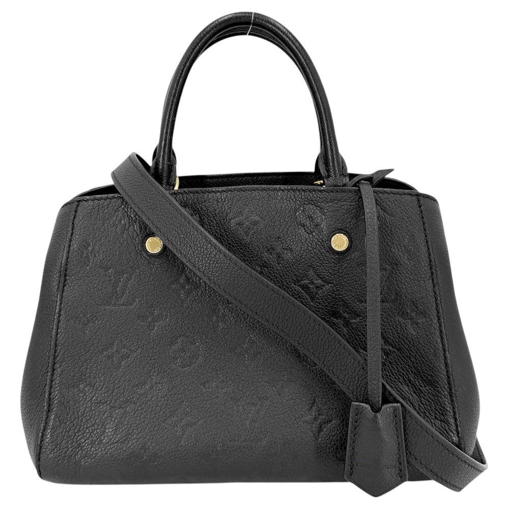 【開店SALE】 LOUIS VUITTON ルイヴィトン 2WAY モノグラムアンプラント モンテーニュBB ハンドバッグ ショルダーバッグ ブラック 黒 M41053 ノワール ゴールド金具 レディース【中古品】