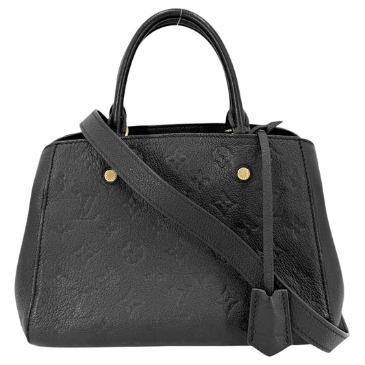 【開店SALE】 LOUIS VUITTON ルイヴィトン 2WAY モノグラムアンプラント モンテーニュBB ハンドバッグ ショルダーバッグ ブラック 黒 M41053 ノワール ゴールド金具 レディース【中古品】
