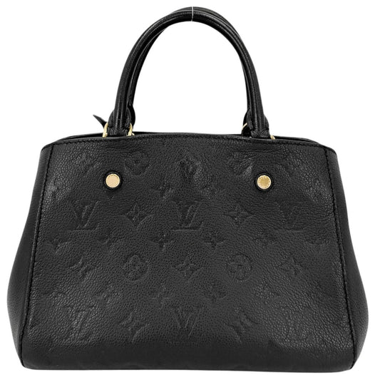 【開店SALE】 LOUIS VUITTON ルイヴィトン 2WAY モノグラムアンプラント モンテーニュBB ハンドバッグ ショルダーバッグ ブラック 黒 M41053 ノワール ゴールド金具 レディース【中古品】