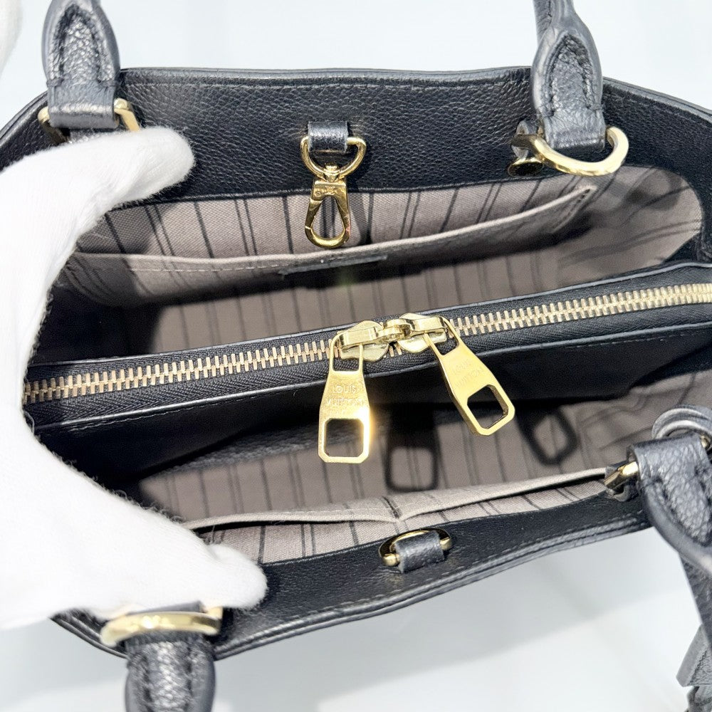 【開店SALE】 LOUIS VUITTON ルイヴィトン 2WAY モノグラムアンプラント モンテーニュBB ハンドバッグ ショルダーバッグ ブラック 黒 M41053 ノワール ゴールド金具 レディース【中古品】