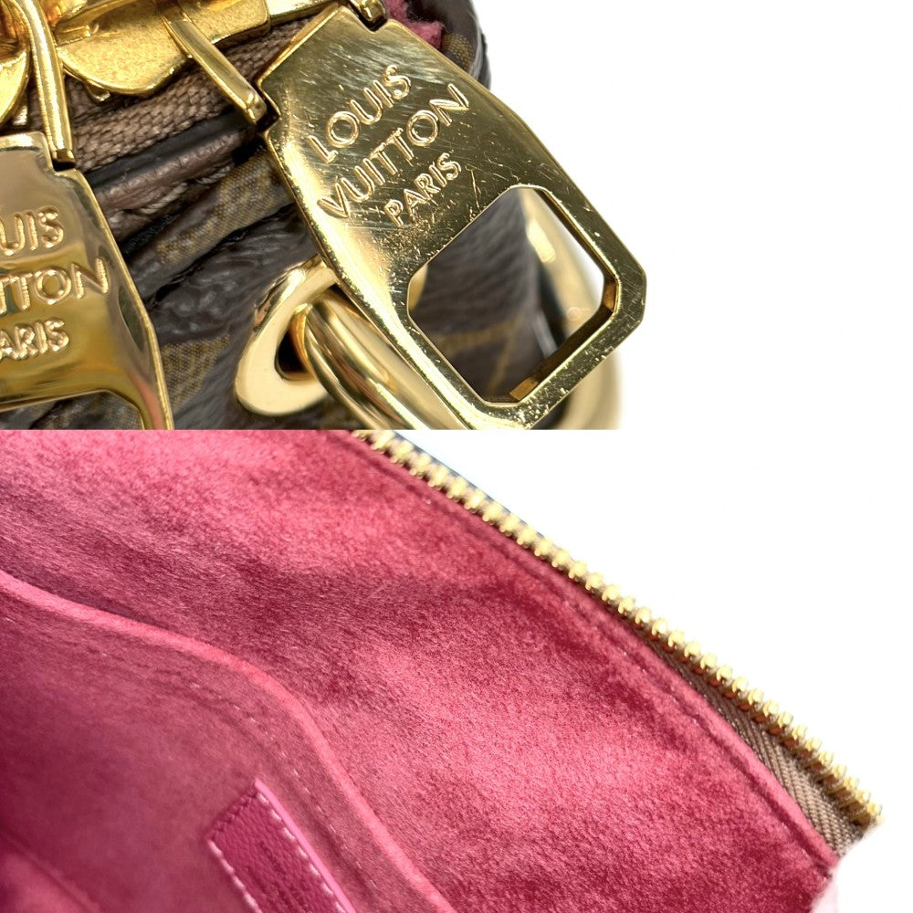 LOUIS VUITTON ルイヴィトン 2WAY モノグラム パラスBB ハンドバッグ ショルダーバッグ Pallas 鞄 かばん M43459 ブラウン 茶 ベージュ ゴールド金具 レディース【中古品】
