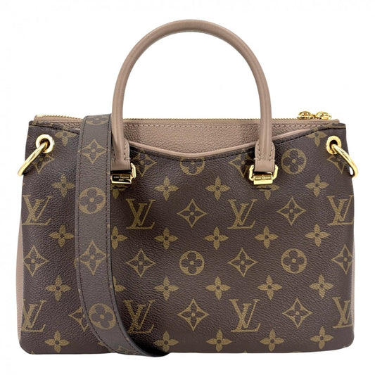 LOUIS VUITTON ルイヴィトン 2WAY モノグラム パラスBB ハンドバッグ ショルダーバッグ Pallas 鞄 かばん M43459 ブラウン 茶 ベージュ ゴールド金具 レディース【中古品】
