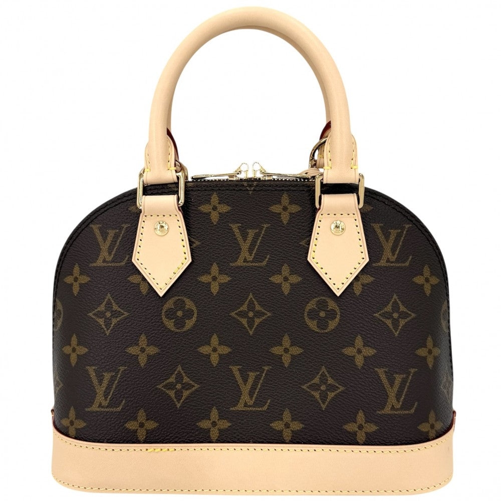 LOUIS VUITTON ルイヴィトン 2WAY モノグラム アルマBB ショルダーバッグ ハンドバッグ 小さめ ミニバッグ M46990 ブラウン 茶 ゴールド金具 レディース【中古品】