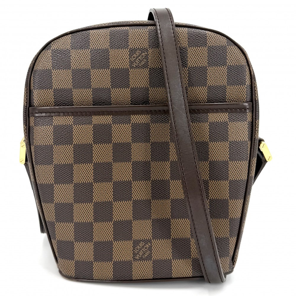 LOUIS VUITTON ルイヴィトン ショルダーバッグ イパネマPM N51294 ダミエキャンバス ブラウン 茶 ゴールド金具 レディース【中古品】