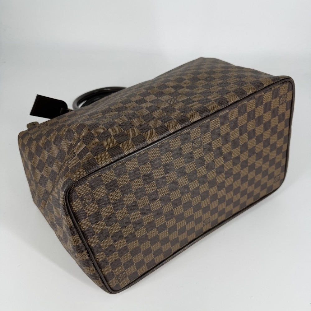 【開店SALE】 LOUIS VUITTON ルイヴィトン ボストンバッグ ダミエ グリニッジPM 旅行バッグ N41165 ブラウン 茶 ゴールド金具 メンズ【中古品】