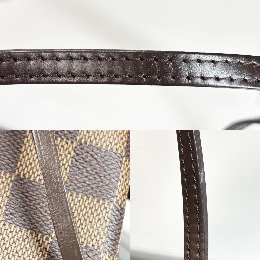 【開店SALE】 LOUIS VUITTON ルイヴィトン トートバッグ ネヴァーフルMM ハンドバッグ N40599 ダミエキャンバス ブラウン 茶 ゴールド金具 レディース【中古品】