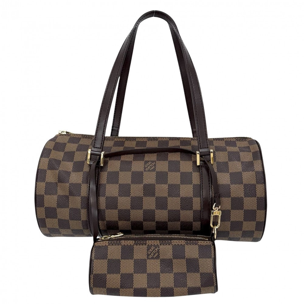 LOUIS VUITTON ルイヴィトン ハンドバッグ パピヨン30 ポーチ付き GM N51303 ダミエキャンバス ブラウン 茶 ゴールド金具 レディース【中古品】