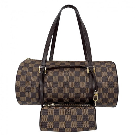 LOUIS VUITTON ルイヴィトン ハンドバッグ パピヨン30 ポーチ付き GM N51303 ダミエキャンバス ブラウン 茶 ゴールド金具 レディース【中古品】