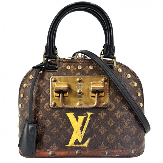 LOUIS VUITTON ルイヴィトン 2WAY トランスフォード・モノグラム アルマBB ハンドバッグ ショルダーバッグ ミニバッグ ブラウン 茶 タイムトランク M52743 ゴールド金具 レディース【中古品】