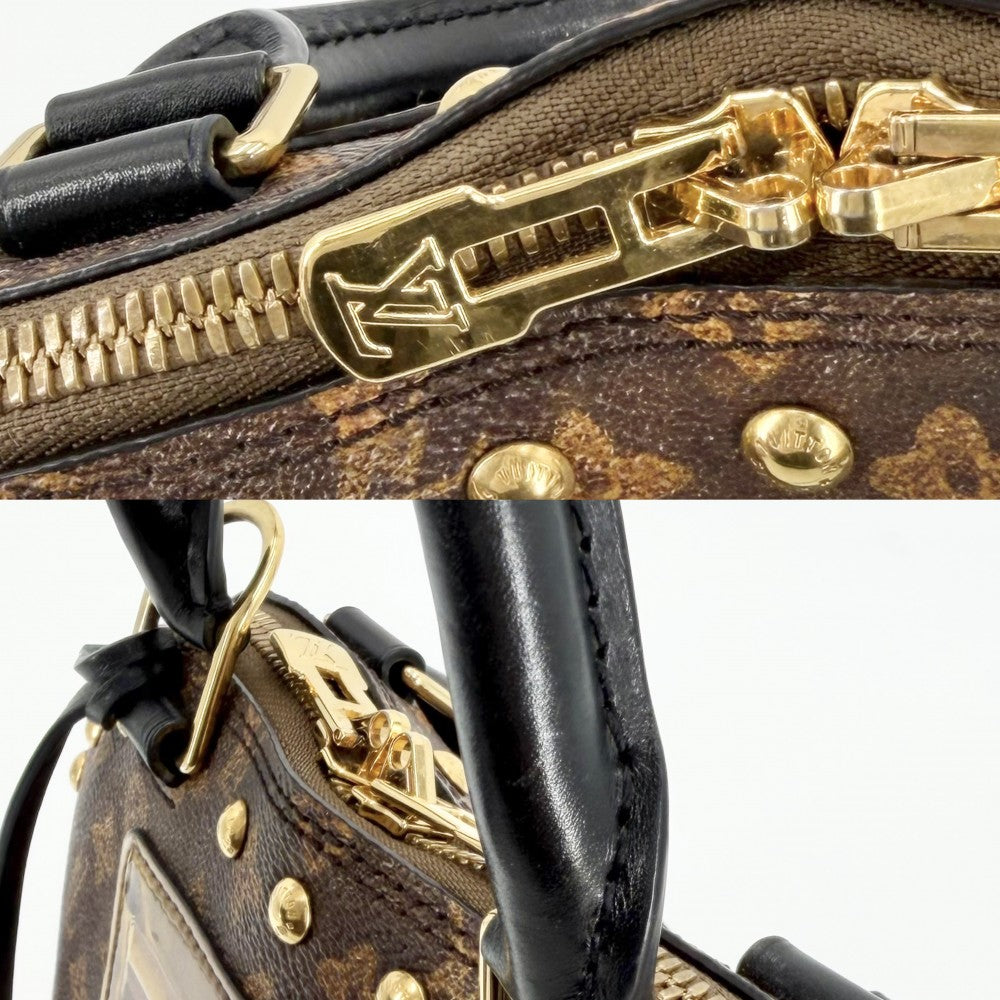 LOUIS VUITTON ルイヴィトン 2WAY トランスフォード・モノグラム アルマBB ハンドバッグ ショルダーバッグ ミニバッグ ブラウン 茶 タイムトランク M52743 ゴールド金具 レディース【中古品】