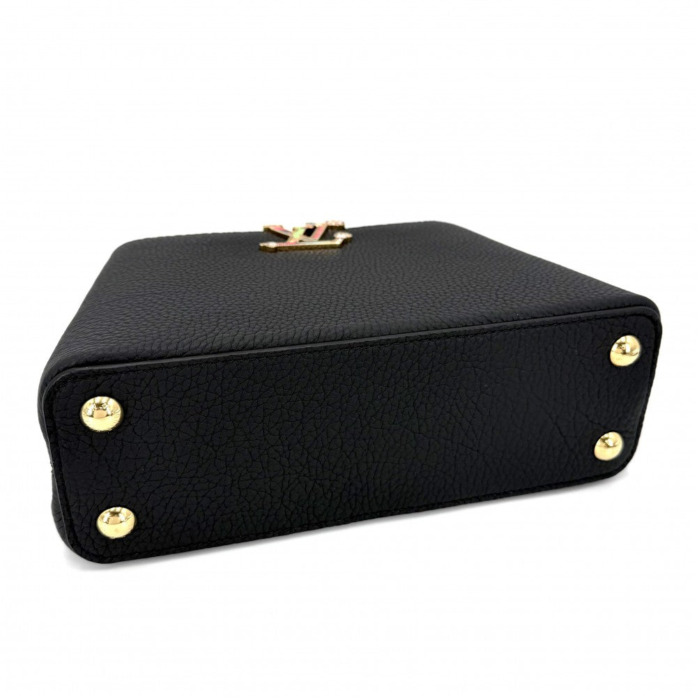 【開店SALE】 LOUIS VUITTON ルイヴィトン 2WAY LV×TM カプシーヌBB ハンドバッグ ショルダーバッグ 村上隆コラボ M13832 トリヨンレザー ブラック 黒 マルチカラー ゴールド金具 レディース【中古品】