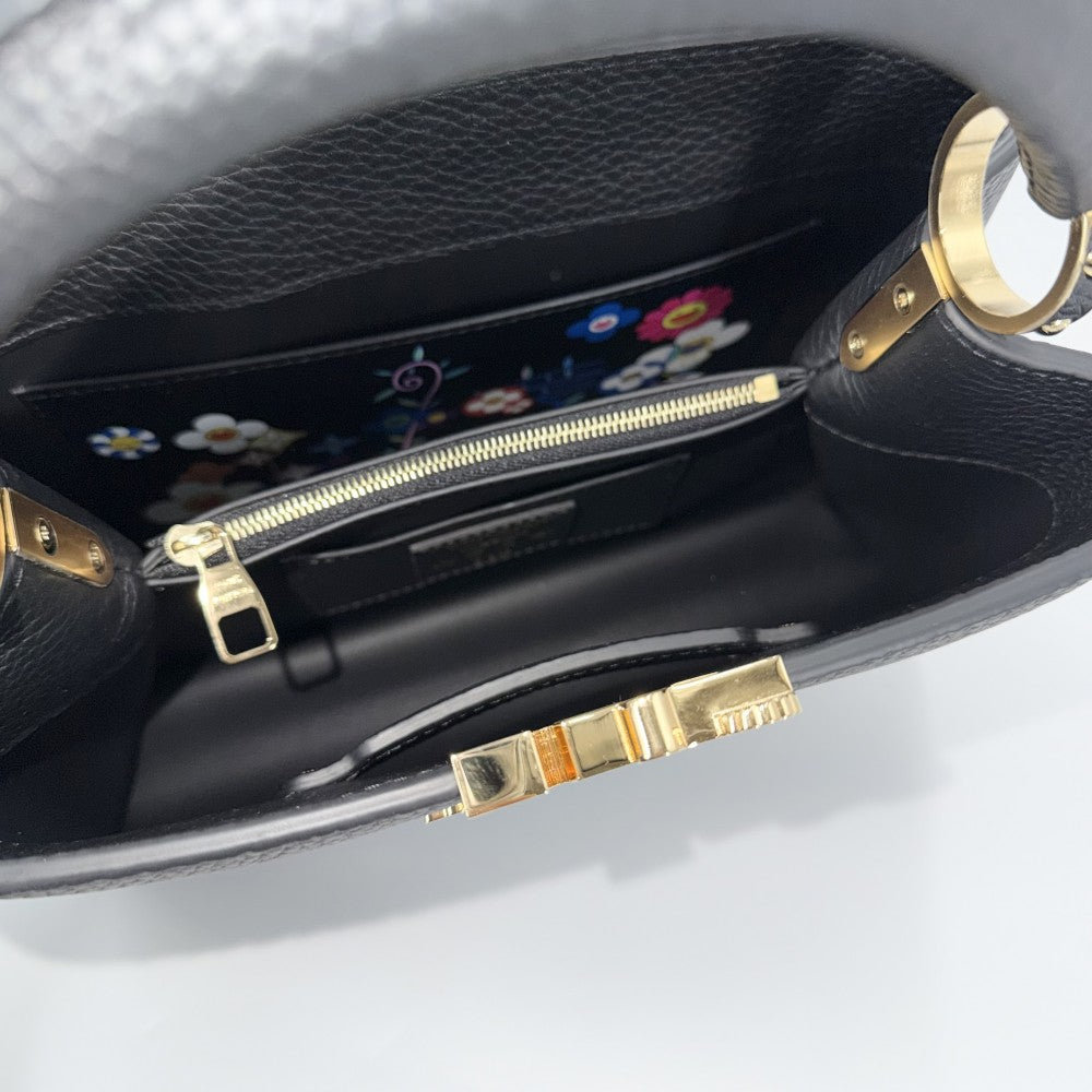【開店SALE】 LOUIS VUITTON ルイヴィトン 2WAY LV×TM カプシーヌBB ハンドバッグ ショルダーバッグ 村上隆コラボ M13832 トリヨンレザー ブラック 黒 マルチカラー ゴールド金具 レディース【中古品】