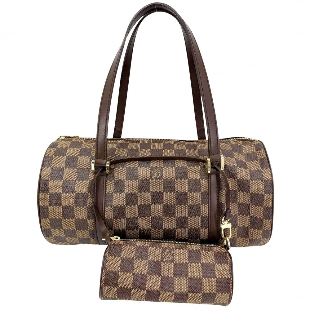 LOUIS VUITTON ルイヴィトン ハンドバッグ パピヨン30 ポーチ付き GM N51303 ダミエキャンバス ブラウン 茶 ゴールド金具 レディース【中古品】