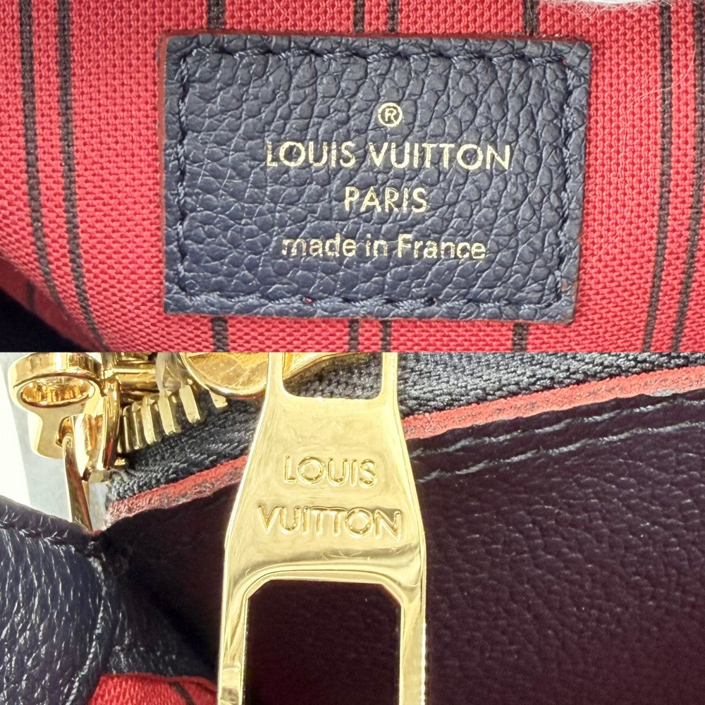 【開店SALE】 LOUIS VUITTON ルイヴィトン 2WAY モノグラムアンプラント モンテーニュMM ショルダーバッグ ハンドバッグ ネイビー 紺 M42746 マリーヌルージュ ゴールド金具 レディース【中古品】