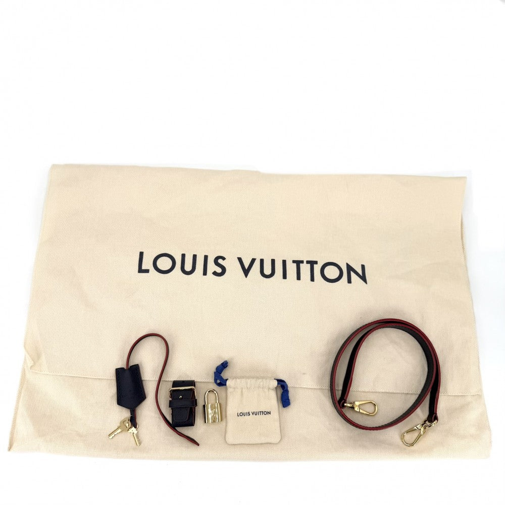 【開店SALE】 LOUIS VUITTON ルイヴィトン 2WAY モノグラムアンプラント モンテーニュMM ショルダーバッグ ハンドバッグ ネイビー 紺 M42746 マリーヌルージュ ゴールド金具 レディース【中古品】