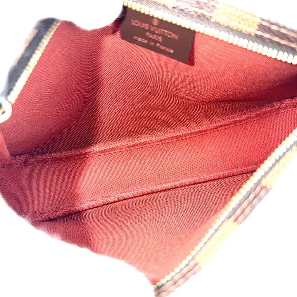【開店SALE】 LOUIS VUITTON ルイヴィトン ハンドバッグ ナヴォナ アクセサリーポーチ N51983 ダミエキャンバス ブラウン 茶 ゴールド金具 レディース【中古品】