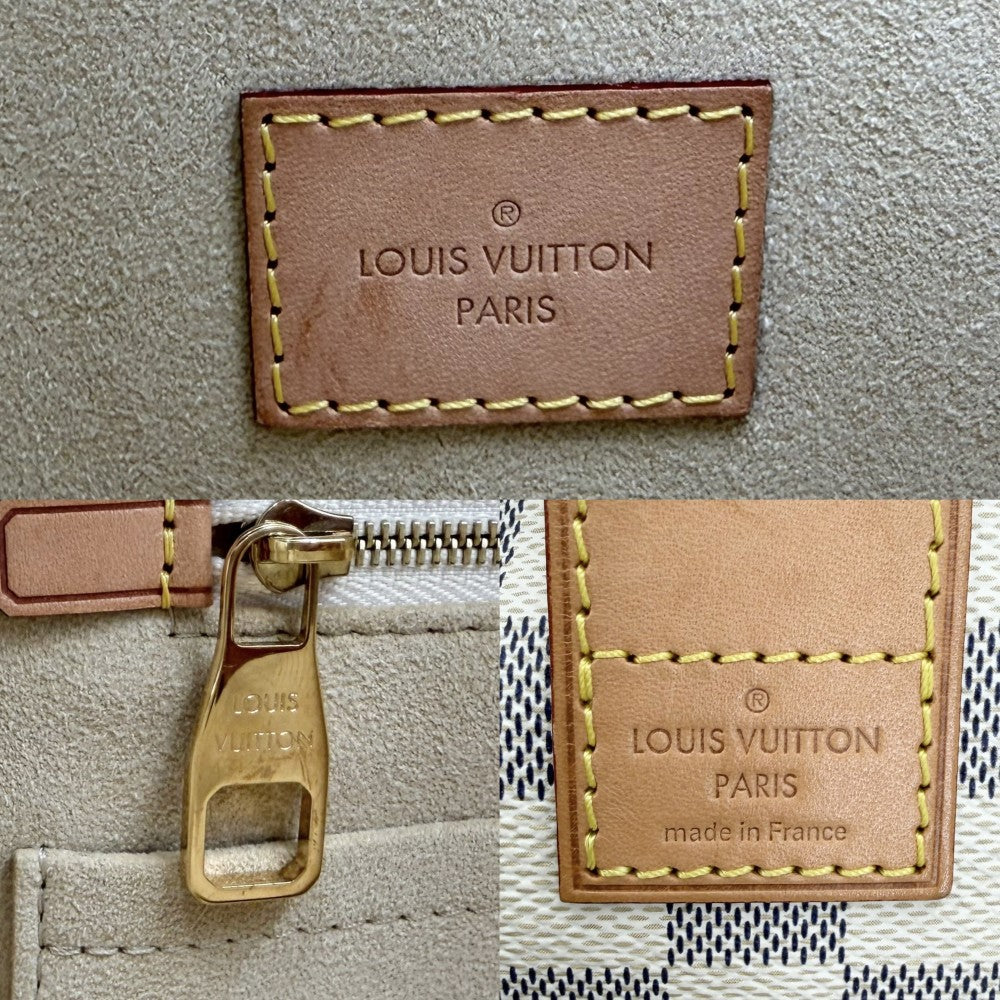 【開店SALE】 LOUIS VUITTON ルイヴィトン ハンドバッグ トートバッグ ダミエアズール サリナPM N41208 ホワイト 白 ゴールド金具 レディース【中古品】