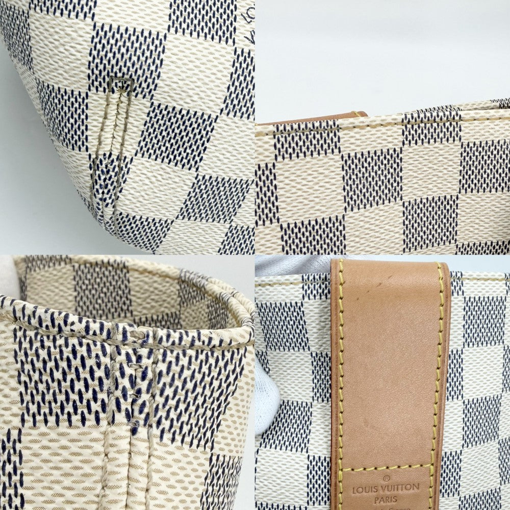 【開店SALE】 LOUIS VUITTON ルイヴィトン ハンドバッグ トートバッグ ダミエアズール サリナPM N41208 ホワイト 白 ゴールド金具 レディース【中古品】