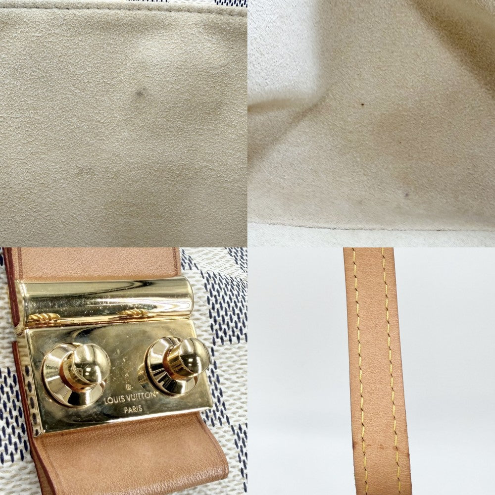 【開店SALE】 LOUIS VUITTON ルイヴィトン ハンドバッグ トートバッグ ダミエアズール サリナPM N41208 ホワイト 白 ゴールド金具 レディース【中古品】
