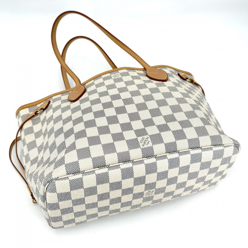 【開店SALE】 LOUIS VUITTON ルイヴィトン トートバッグ ダミエアズール ネヴァーフルPM ハンドバッグ N51110 ダミエアズールキャンバス ゴールド金具 レディース【中古品】