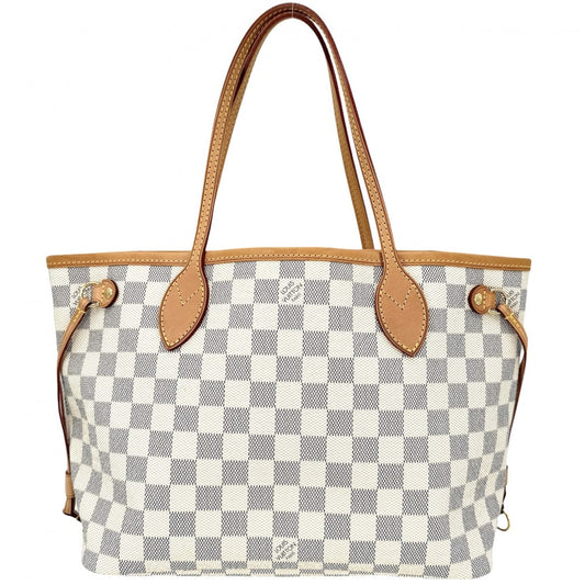 【開店SALE】 LOUIS VUITTON ルイヴィトン トートバッグ ダミエアズール ネヴァーフルPM ハンドバッグ N51110 ダミエアズールキャンバス ゴールド金具 レディース【中古品】