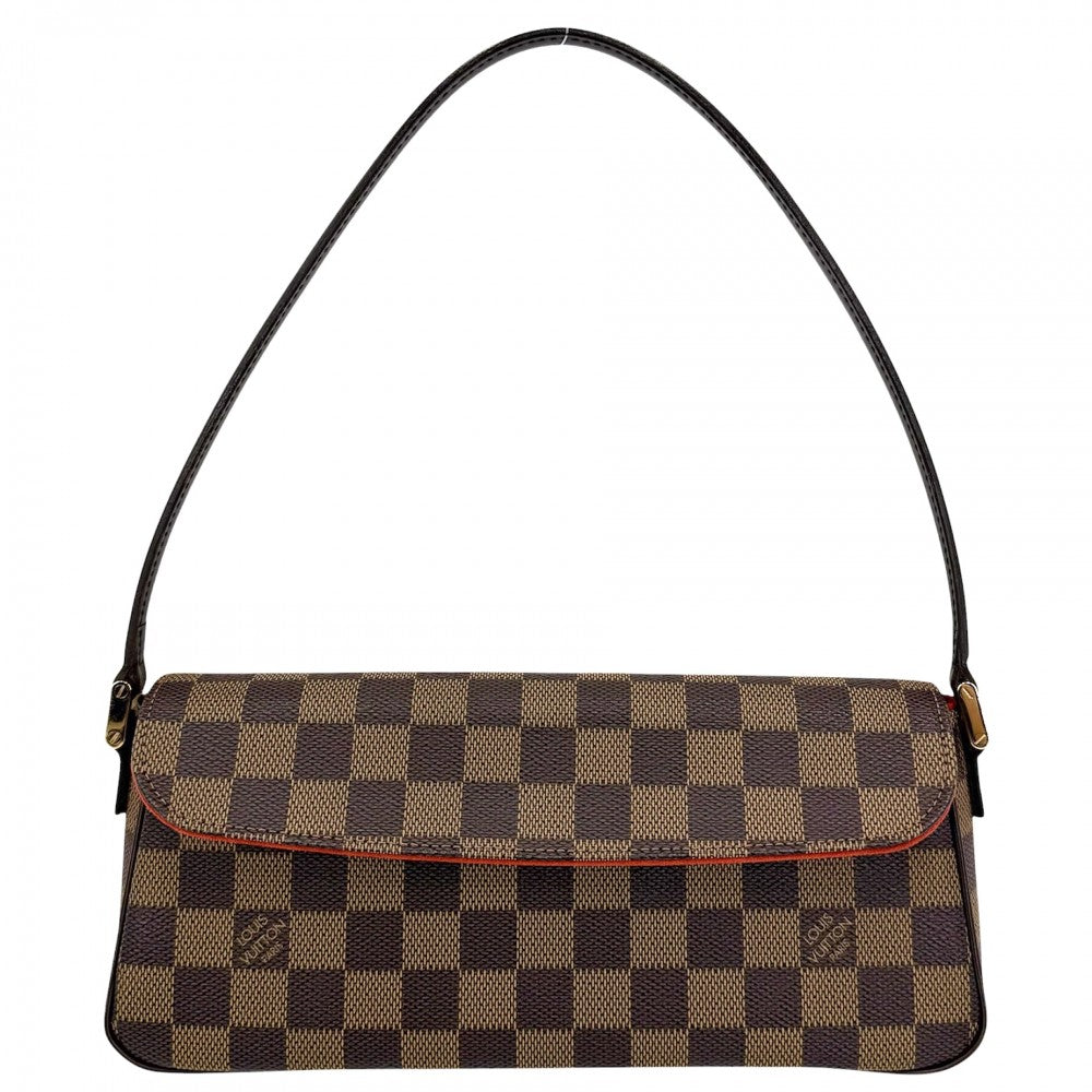 【開店SALE】 LOUIS VUITTON ルイヴィトン ハンドバッグ ダミエ レコレーター 小さめ N51299 ブラウン 茶 ゴールド金具 レディース【中古品】