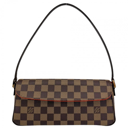 【開店SALE】 LOUIS VUITTON ルイヴィトン ハンドバッグ ダミエ レコレーター 小さめ N51299 ブラウン 茶 ゴールド金具 レディース【中古品】