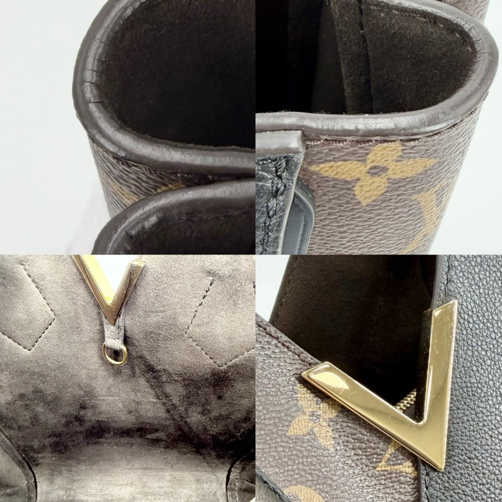 【開店SALE】 LOUIS VUITTON ルイヴィトン 2WAY モノグラム キモノPM ショルダーバッグ トートバッグ ハンドバッグ M41855 ブラウン 茶 ブラック 黒 ゴールド金具 レディース【中古品】