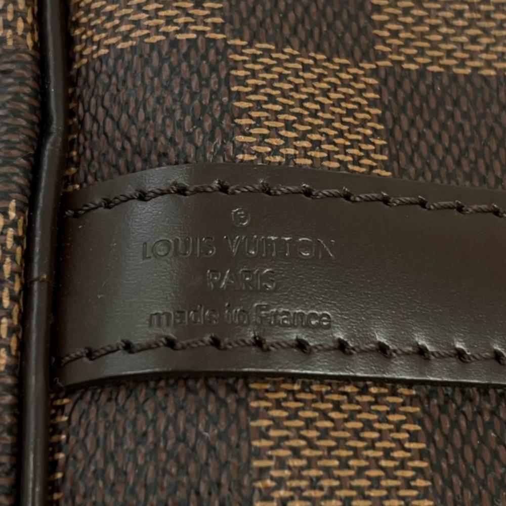 LOUIS VUITTON ルイヴィトン ハンドバッグ ダミエ・エベヌ スピーディ25 チェック柄 N41532 ダミエキャンバス レザー ブラウン 茶 ゴールド金具 レディース【中古品】