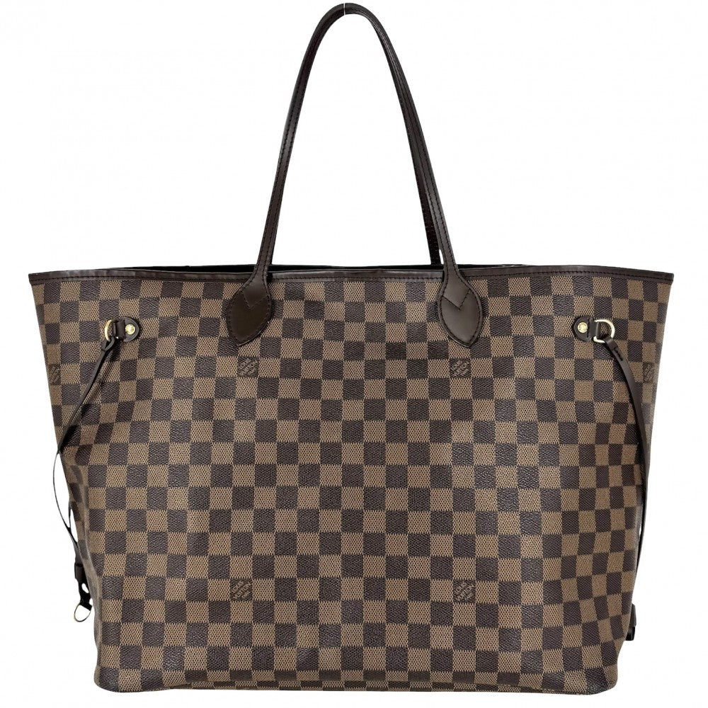 LOUIS VUITTON ルイヴィトン トートバッグ ネヴァーフルGM ハンドバッグ N51106 ダミエキャンバス ブラウン 茶 ゴールド金具 レディース【中古品】