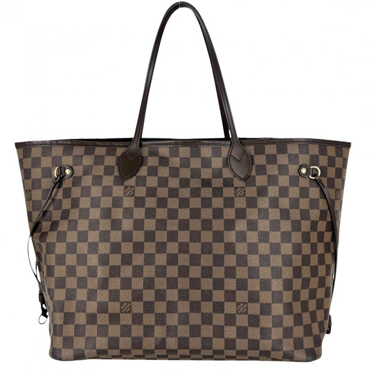 LOUIS VUITTON ルイヴィトン トートバッグ ネヴァーフルGM ハンドバッグ N51106 ダミエキャンバス ブラウン 茶 ゴールド金具 レディース【中古品】