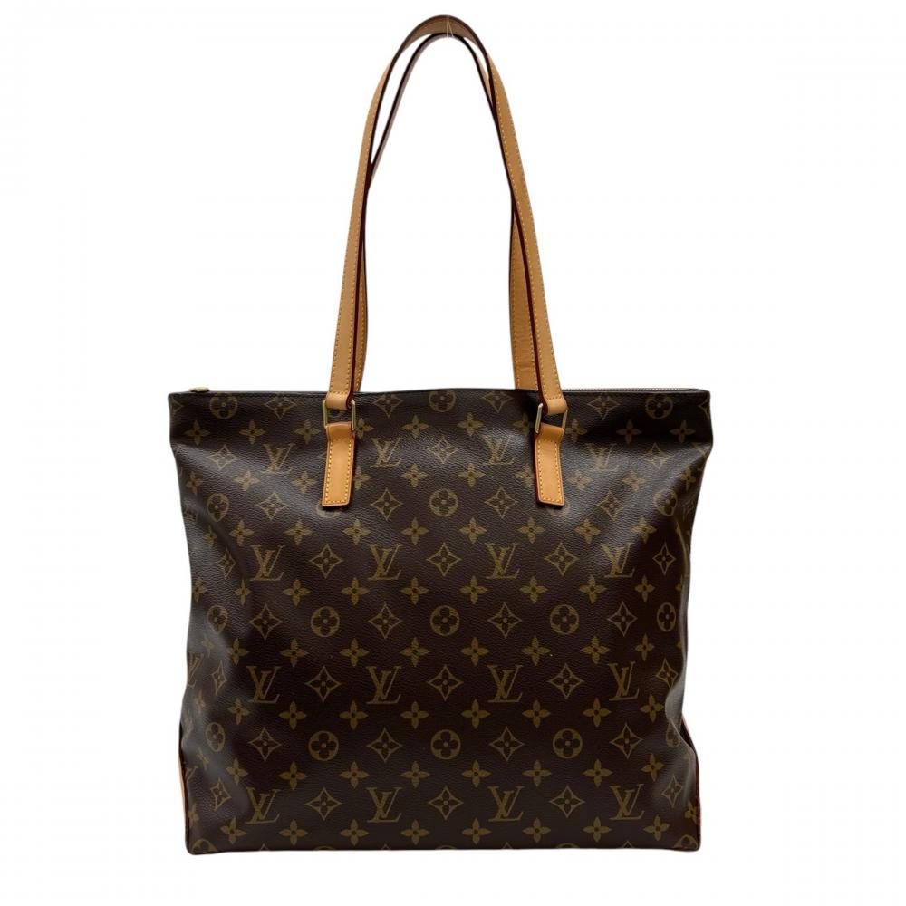 LOUIS VUITTON ルイヴィトン トートバッグ カバメゾ 大容量 M51151 モノグラムキャンバス ヌメ革 ブラウン 茶 ゴールド金具 レディース【中古品】