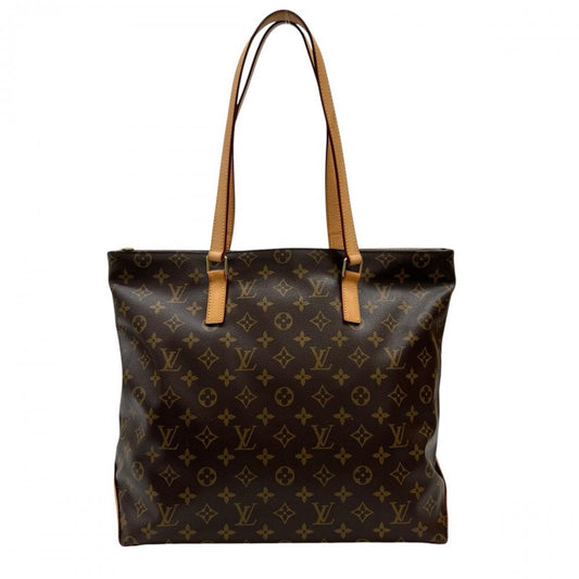 LOUIS VUITTON ルイヴィトン トートバッグ カバメゾ 大容量 M51151 モノグラムキャンバス ヌメ革 ブラウン 茶 ゴールド金具 レディース【中古品】