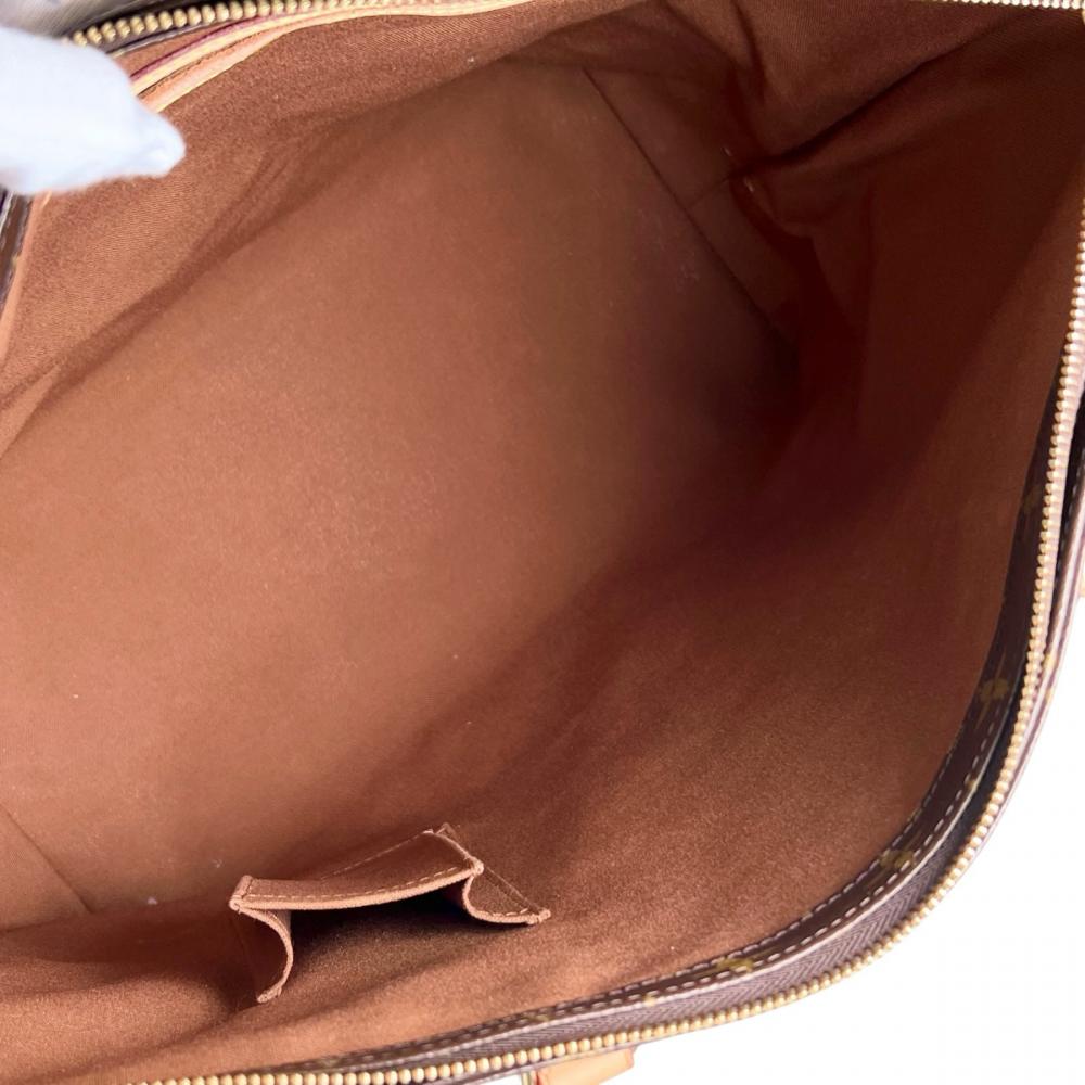 LOUIS VUITTON ルイヴィトン トートバッグ カバメゾ 大容量 M51151 モノグラムキャンバス ヌメ革 ブラウン 茶 ゴールド金具 レディース【中古品】