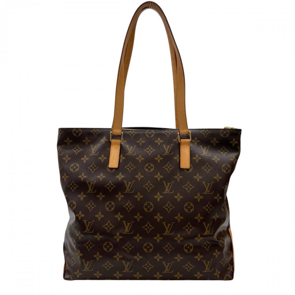 LOUIS VUITTON ルイヴィトン トートバッグ カバメゾ 大容量 M51151 モノグラムキャンバス ヌメ革 ブラウン 茶 ゴールド金具 レディース【中古品】