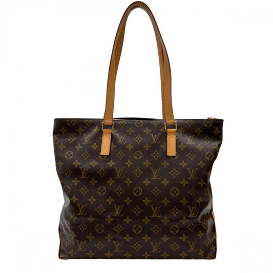 LOUIS VUITTON ルイヴィトン トートバッグ カバメゾ 大容量 M51151 モノグラムキャンバス ヌメ革 ブラウン 茶 ゴールド金具 レディース【中古品】