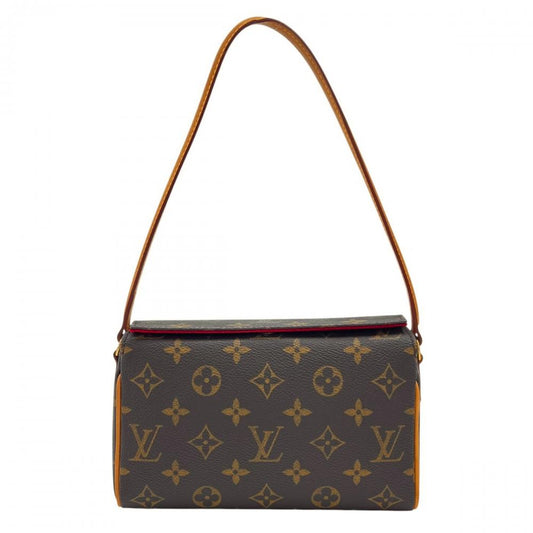 LOUIS VUITTON ルイヴィトン ハンドバッグ レシタル シングルハンドル M51900 モノグラムキャンバス ブラウン 茶 ゴールド金具 レディース【中古品】