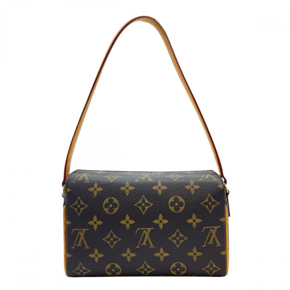 LOUIS VUITTON ルイヴィトン ハンドバッグ レシタル シングルハンドル M51900 モノグラムキャンバス ブラウン 茶 ゴールド金具 レディース【中古品】