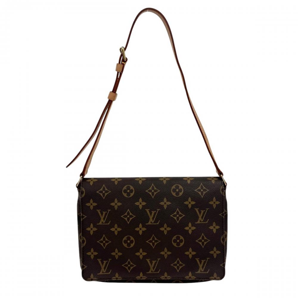 LOUIS VUITTON ルイヴィトン ショルダーバッグ ミュゼット・タンゴショート M51257 モノグラムキャンバス ブラウン 茶 ゴールド金具 レディース【中古品】