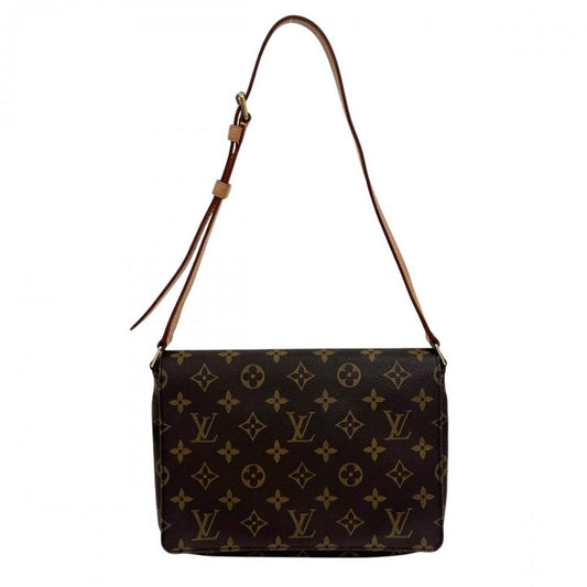 LOUIS VUITTON ルイヴィトン ショルダーバッグ ミュゼット・タンゴショート M51257 モノグラムキャンバス ブラウン 茶 ゴールド金具 レディース【中古品】