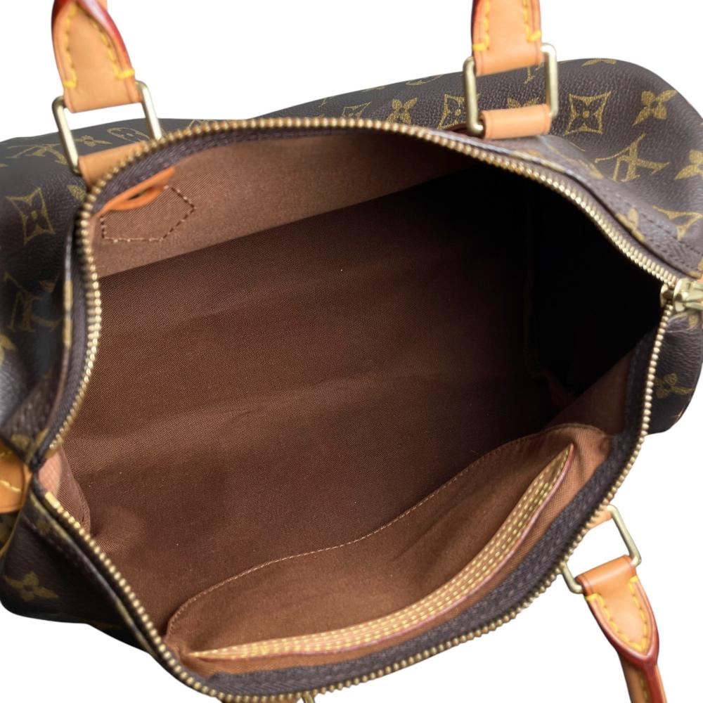 LOUIS VUITTON ルイヴィトン ハンドバッグ スピーディー30 M41526 モノグラムキャンバス ブラウン 茶 ゴールド金具 レディース【中古品】