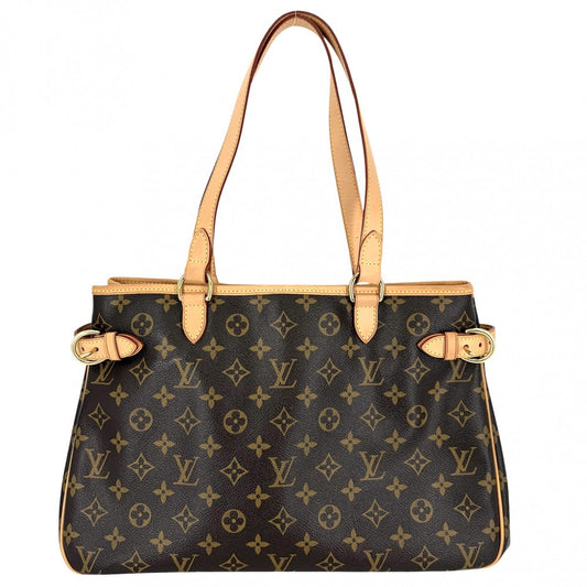 LOUIS VUITTON ルイヴィトン トートバッグ バティニョールオリゾンタル ハンドバッグ M51154 モノグラムキャンバス ブラウン 茶 ゴールド金具 レディース【中古品】
