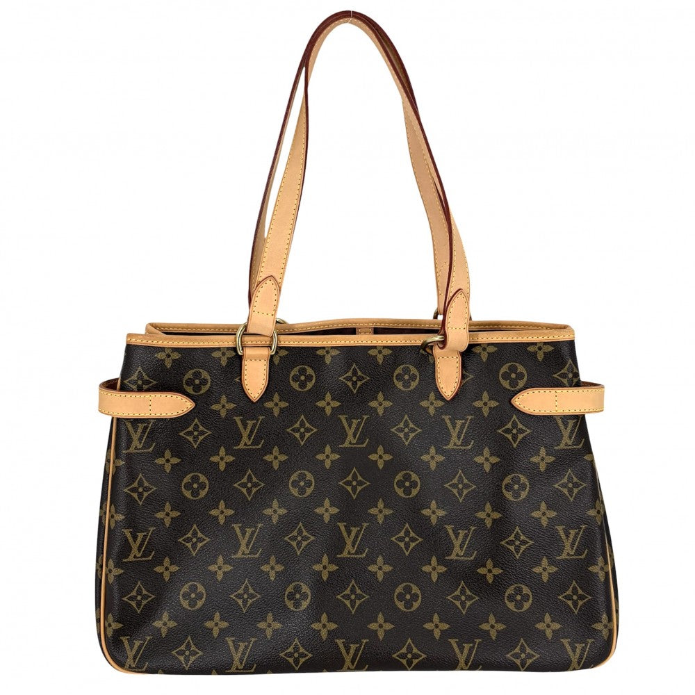 LOUIS VUITTON ルイヴィトン トートバッグ バティニョールオリゾンタル ハンドバッグ M51154 モノグラムキャンバス ブラウン 茶 ゴールド金具 レディース【中古品】