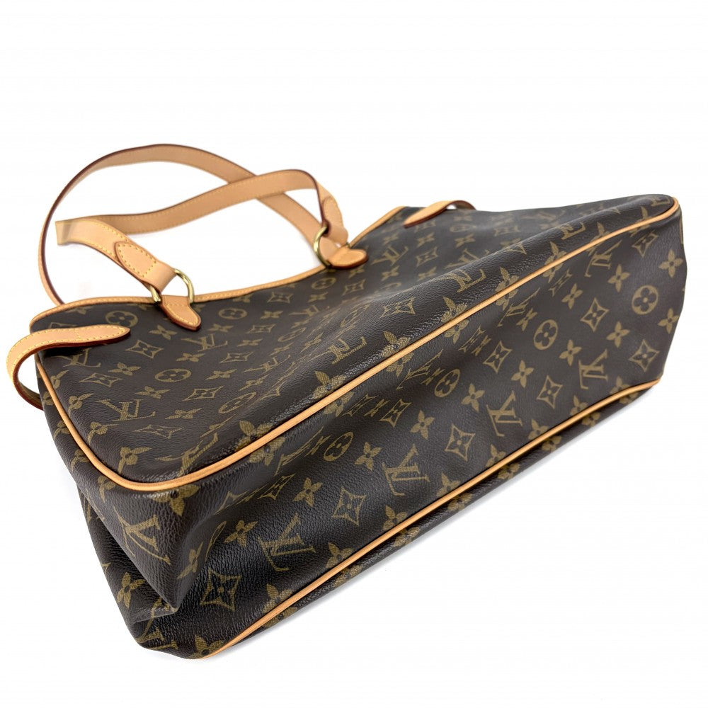 LOUIS VUITTON ルイヴィトン トートバッグ バティニョールオリゾンタル ハンドバッグ M51154 モノグラムキャンバス ブラウン 茶 ゴールド金具 レディース【中古品】