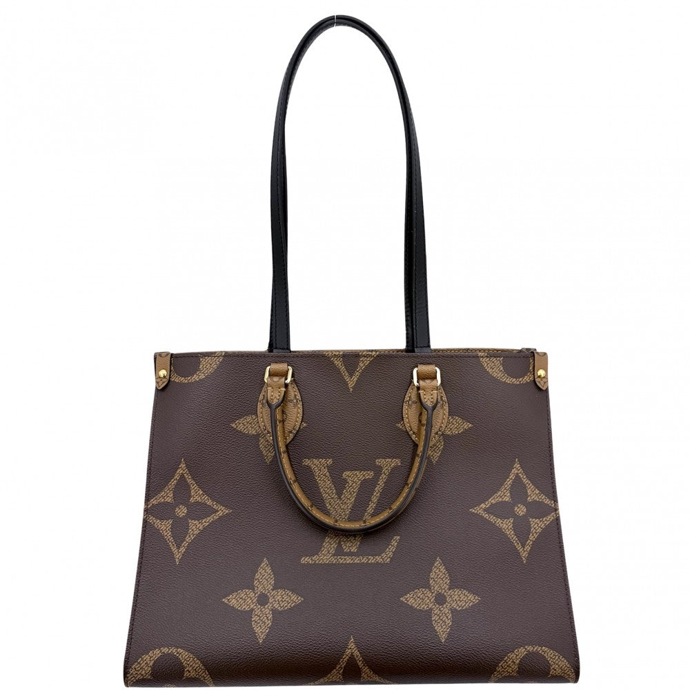 LOUIS VUITTON ルイヴィトン 2WAY オンザゴーMM ハンドバッグ トートバッグ M45321 モノグラムジャイアント モノグラム・リバース ブラウン 茶 ゴールド金具 レディース【中古品】