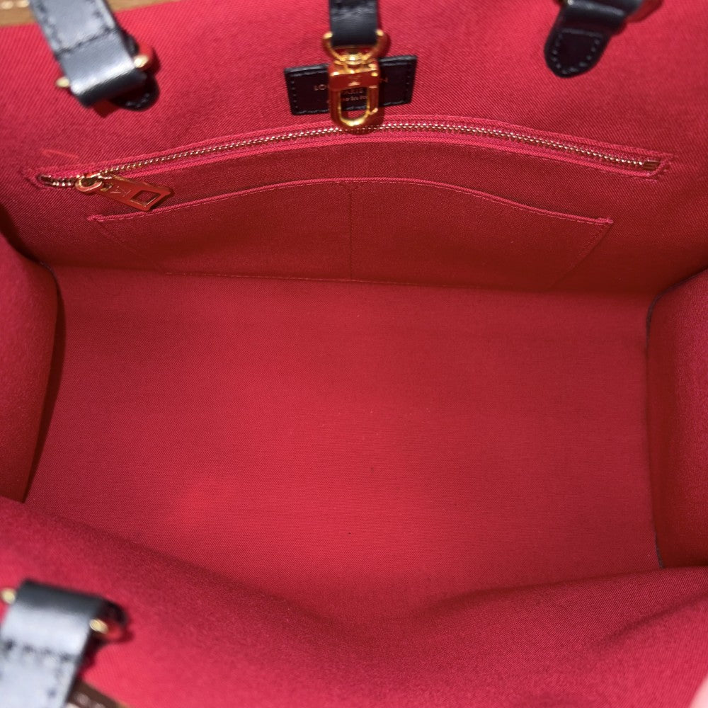 LOUIS VUITTON ルイヴィトン 2WAY オンザゴーMM ハンドバッグ トートバッグ M45321 モノグラムジャイアント モノグラム・リバース ブラウン 茶 ゴールド金具 レディース【中古品】