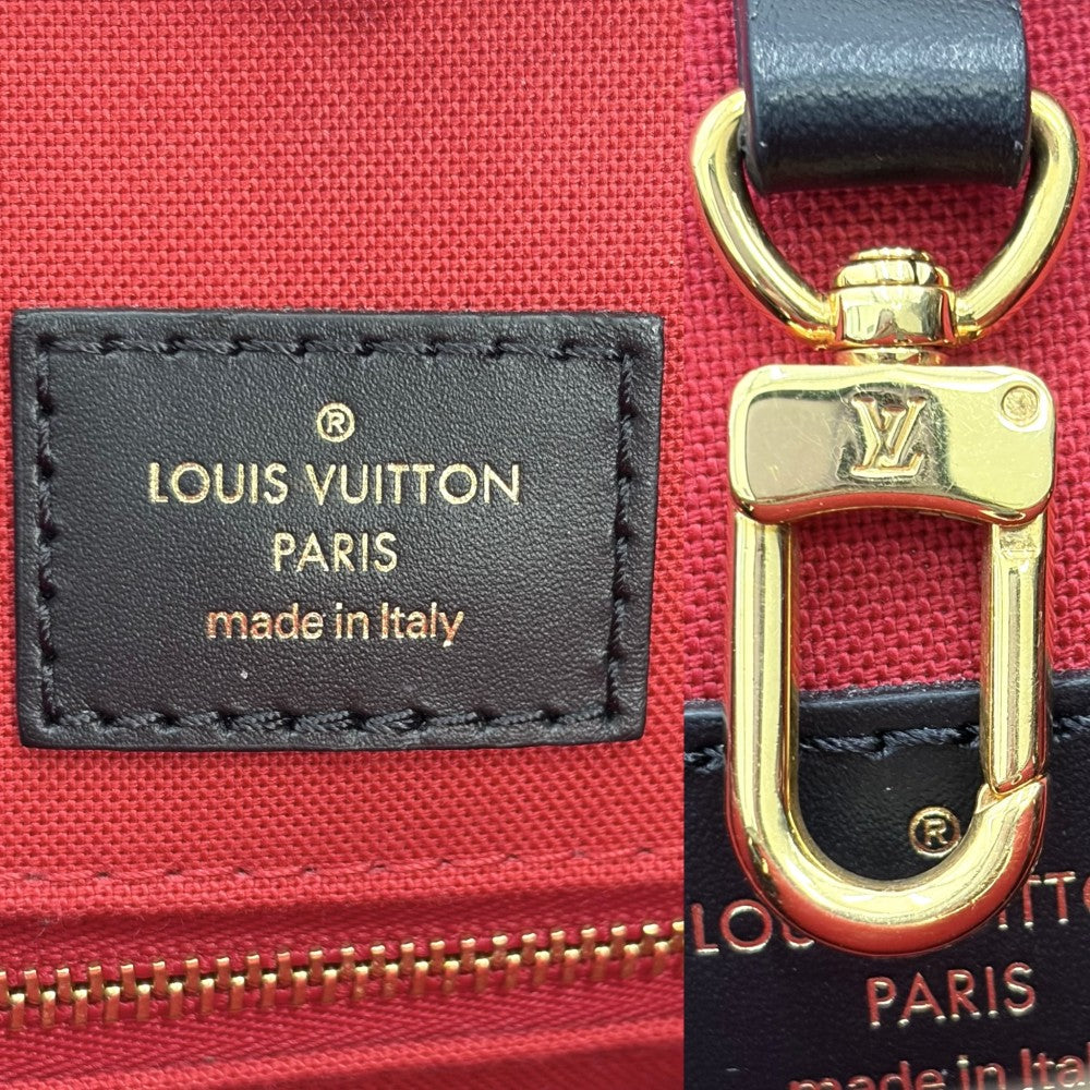 LOUIS VUITTON ルイヴィトン 2WAY オンザゴーMM ハンドバッグ トートバッグ M45321 モノグラムジャイアント モノグラム・リバース ブラウン 茶 ゴールド金具 レディース【中古品】