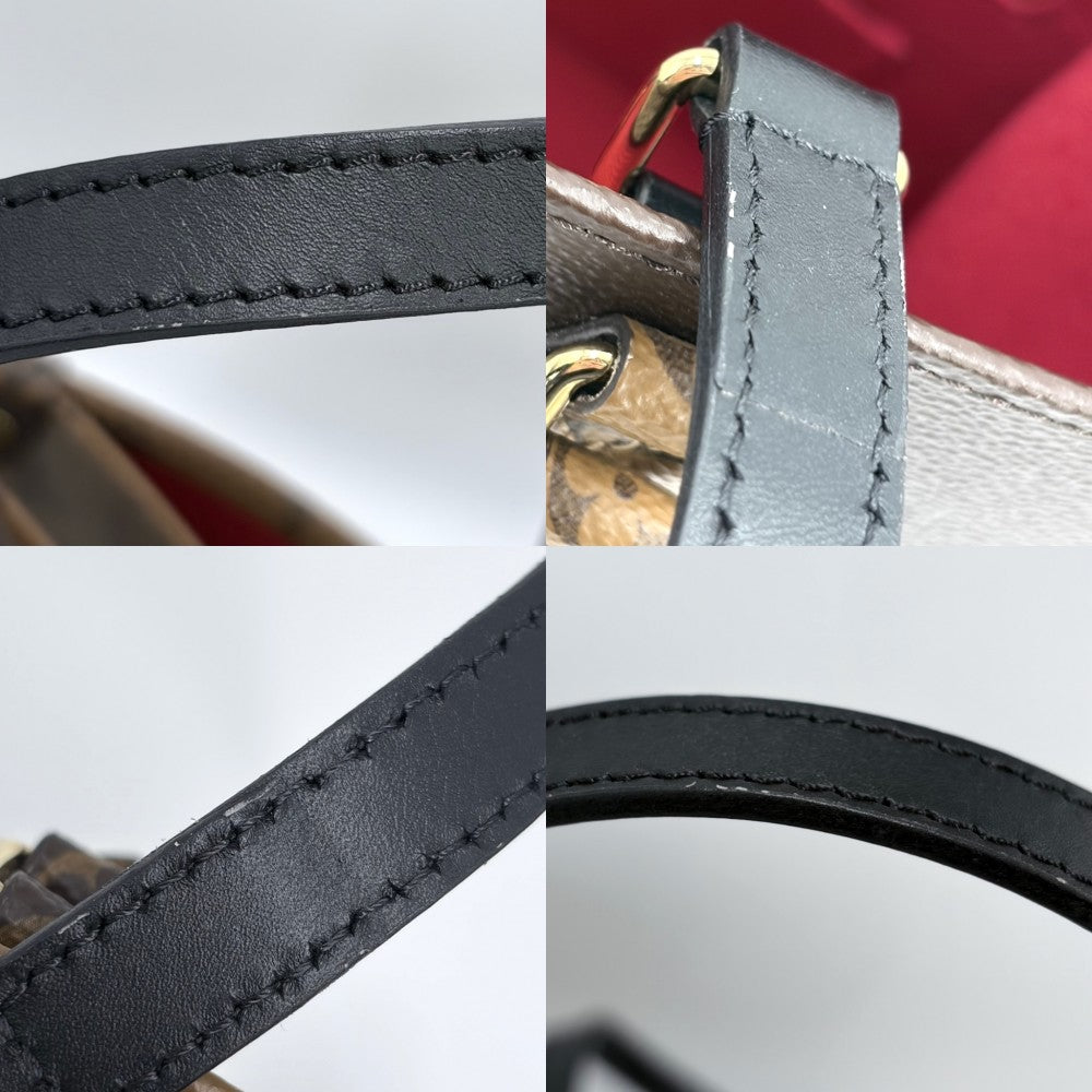LOUIS VUITTON ルイヴィトン 2WAY オンザゴーMM ハンドバッグ トートバッグ M45321 モノグラムジャイアント モノグラム・リバース ブラウン 茶 ゴールド金具 レディース【中古品】
