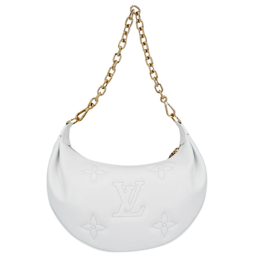 LOUIS VUITTON ルイヴィトン 2WAY モノグラム オーバー ザ ムーン ショルダーバッグ ハンドバッグ バブルグラム M59959 レザー ホワイト 白 ゴールド金具 レディース【中古品】