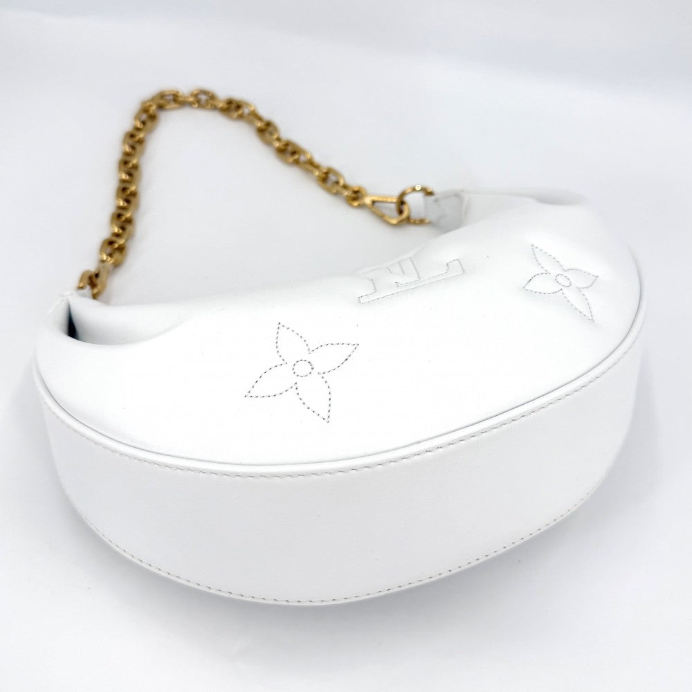 LOUIS VUITTON ルイヴィトン 2WAY モノグラム オーバー ザ ムーン ショルダーバッグ ハンドバッグ バブルグラム M59959 レザー ホワイト 白 ゴールド金具 レディース【中古品】